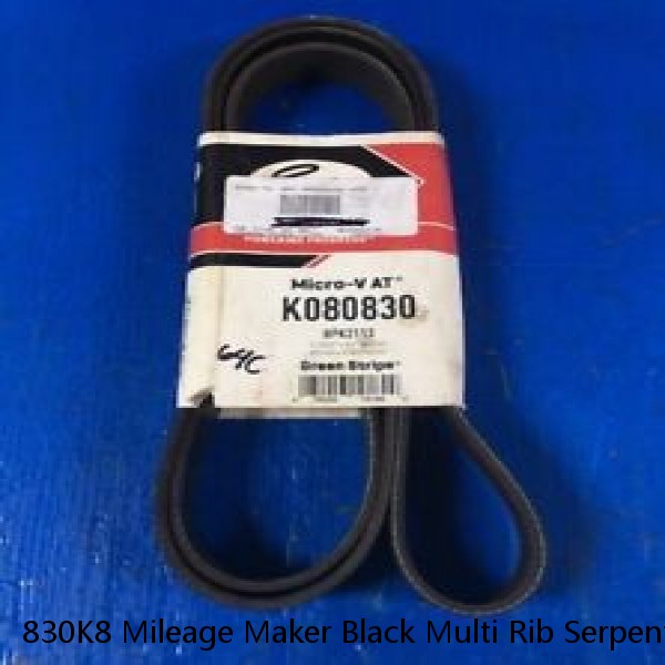 830K8 Mileage Maker Black Multi Rib Serpentine Belt Free Shipping Free Returns